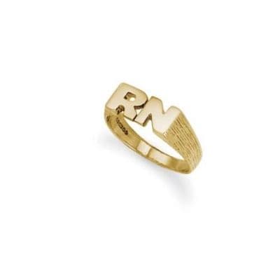 Personalised 9ct Yellow Gold 12mm x 6mm Initials Ring