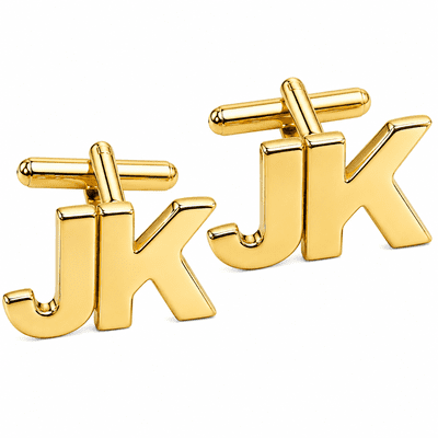 Personalised 9ct Yellow Gold Initial Cufflinks