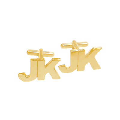 Personalised 9ct Yellow Gold Initial Cufflinks