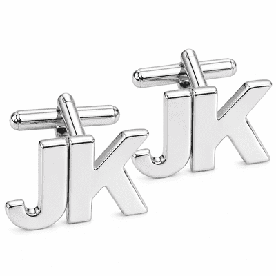Personalised Silver Initial Cufflinks