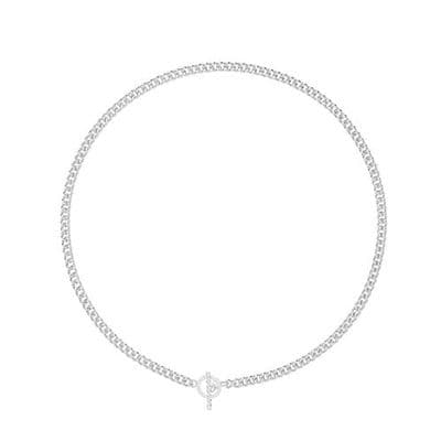 Sterling Silver 18 Inch 4mm T-Bar Necklace