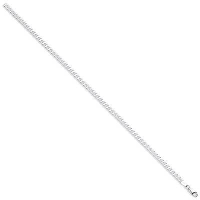 Sterling Silver 18 Inch 5mm Flat Curb Chain