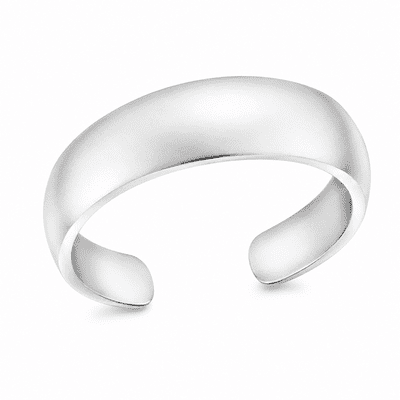 Sterling Silver 4mm Polished Plain Toe Ring
