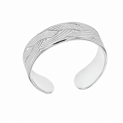 Sterling Silver 5.2mm Plaited Adjustable Toe Ring