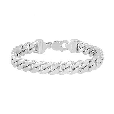 Sterling Silver 9mm Hollow Curb Bracelet 21cm/8.25