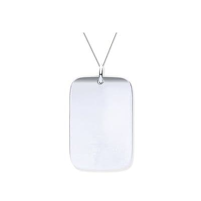Sterling Silver Dog Tag Chain