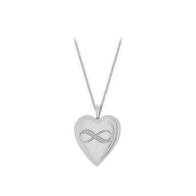 Sterling Silver Infinity Design Heart Locket