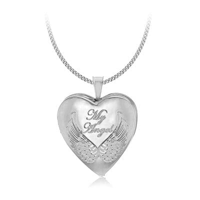 Sterling Silver My Angel Heart Locket