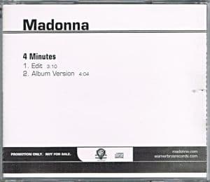 4 MINUTES - USA 2 TRACK PROMO CD