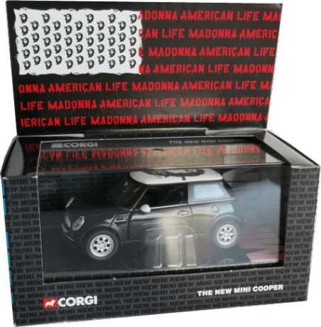 マドンナ　 American Life 　Corgi製　Mini Cooper Madonna American Life - Red Mini Cooper - VIP Edition UK