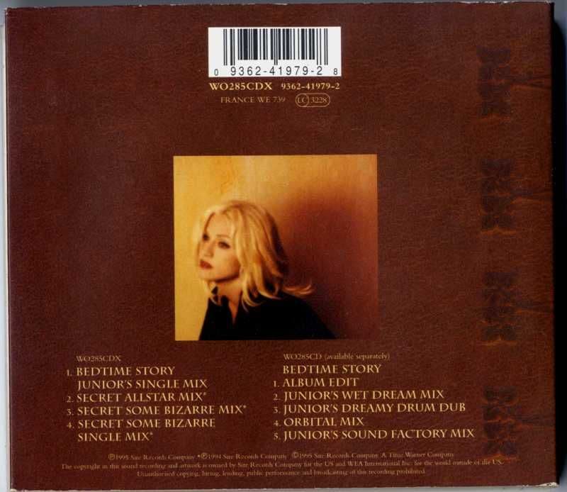 BEDTIME STORY - UK LIMITED EDITION CD W0285CDX 1