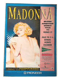 BLOND AMBITION TOUR - MADRID GIANT BUS SHELTER SIZE 4ft PROMO POSTER