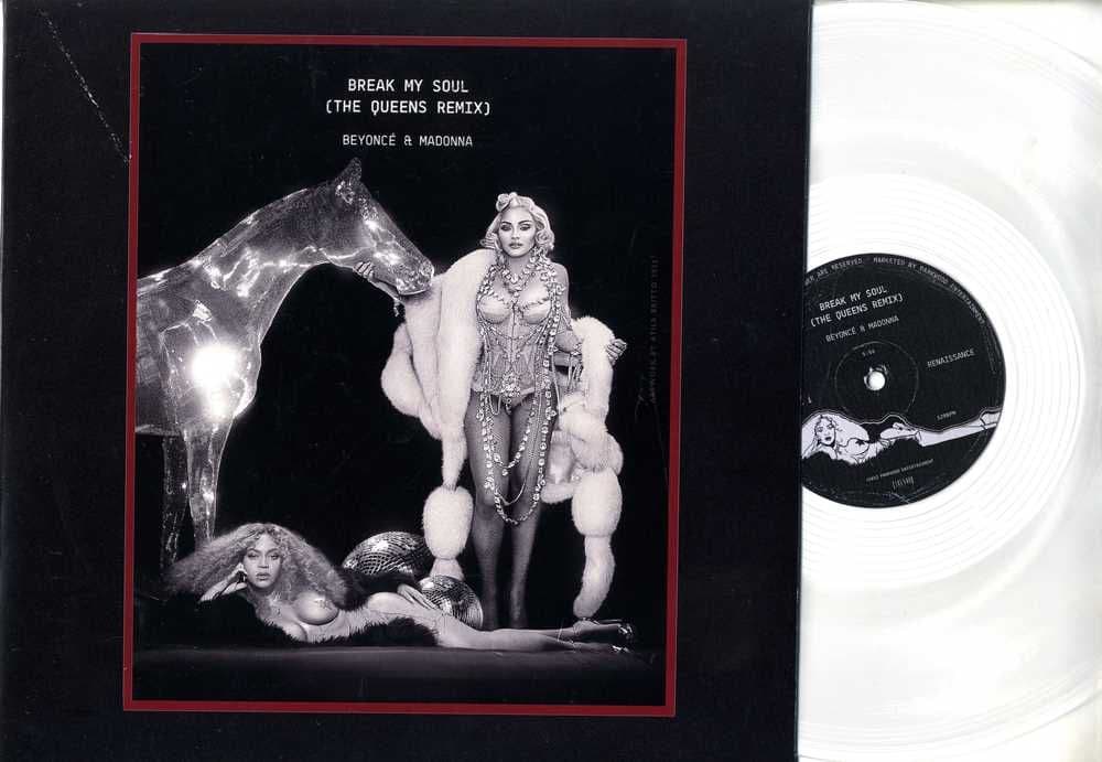 BREAK MY SOUL THE QUEENS REMIX feat BEYONCE - CLEAR 12" VINYL