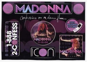 CONFESSIONS ON A DANCEFLOOR - USA PROMO STICKER SET