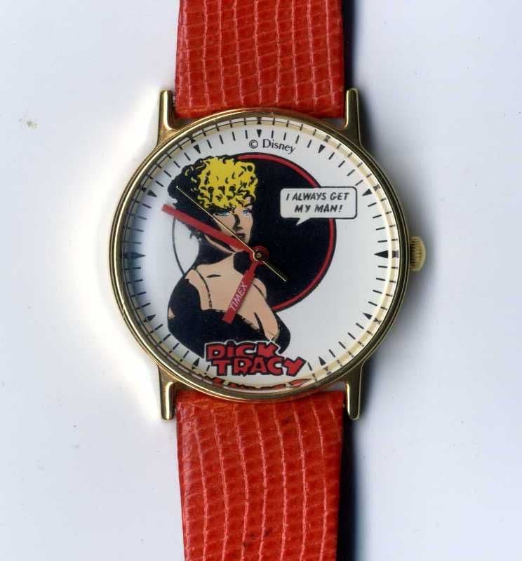 Vtg Timex Disney Watch Madonna as Breathless Mahoney Watch “I Always Get My Man” 1990 Madonna As Breathless Mahoney “I Always Get My Man  main image 2