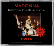 DON'T CRY FOR ME ARGENTINA (DANCE MIXES) - UK CD (W0384CD2)