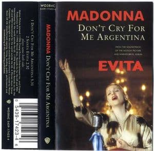 DON'T CRY FOR ME ARGENTINA - UK CLEAR CASSETTE (W0384C) (1)