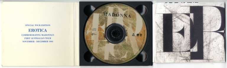 EROTICA - AUSTRALIA TOUR EDITION GOLD CD POSTER