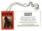EVITA - LA 1996 WORLD PREMIERE PASS LANYARD
