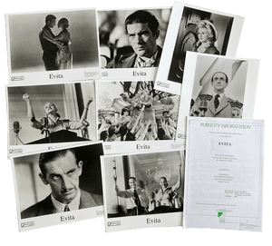 EVITA PRESS KIT - UK 1996 PROMO PUBLICITY INFO + 9 PHOTOS