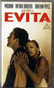 EVITA - UK VHS VIDEO FILM