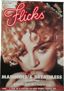 FLICKS MAGAZINE - OFFICIAL BREATHLESS UK 1990 PROMO POSTER