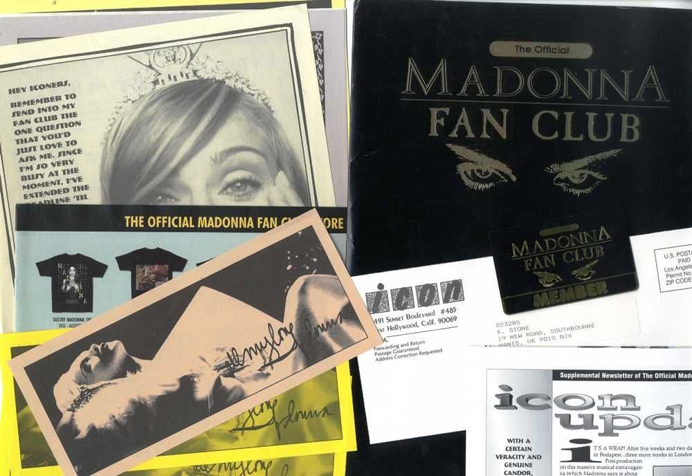 ICON MEMBERS PACK - FAN CLUB FOLDER LETTERS CATALOGUE MORE