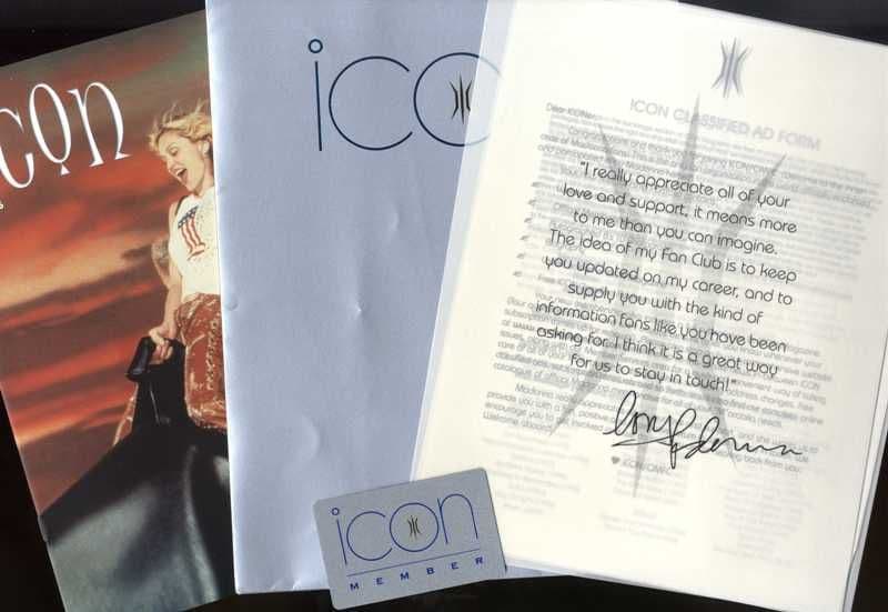 ICON MEMBERS PACK - FAN CLUB FOLDER MAGAZINE & WELCOME INFO