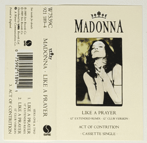 LIKE A PRAYER - UK CASSETTE (W7539C)