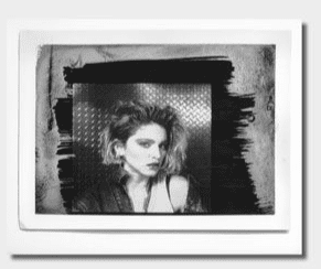 MADONNA BORDERLINE 1984 SIGNED PRINT - ANDREW CAULFIELD TEST POLAROID
