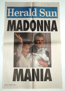 MADONNA MANIA HERALD SUN - IN-STORE PROMO POSTER