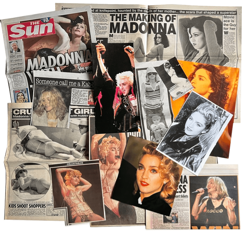 MADONNA NEWSPAPER & MAGAZINE - CUTOUTS & CLIPPINGS BUNDLE 75