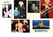 MADONNA POSTCARDS - EIGHTIES / NINETIES ERA SET (x6)