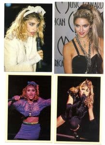 MADONNA POSTCARDS - EIGHTIES / VIRGIN ERA SET (x4)