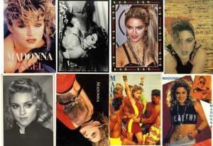 MADONNA POSTCARDS - EIGHTIES VIRGIN ERA SET (x8)