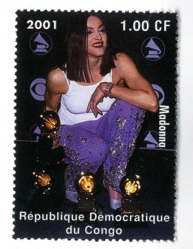 MADONNA STAMP - CONGO 2001 POSTAGE STAMP