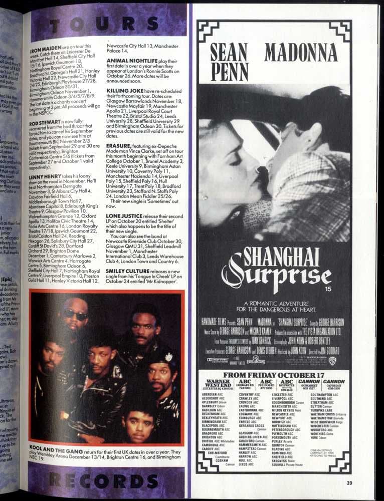 マドンナ　表紙 UK雑誌 　No1 Number One (1985) No1 - UK MAGAZINE FEBRUARY 1985