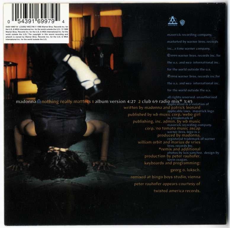 NOTHING REALLY MATTERS - GERMANY / EU CARD SLEEVE CD 1