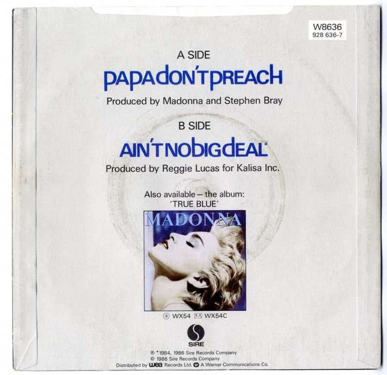 PAPA DON T PREACH - UK 7