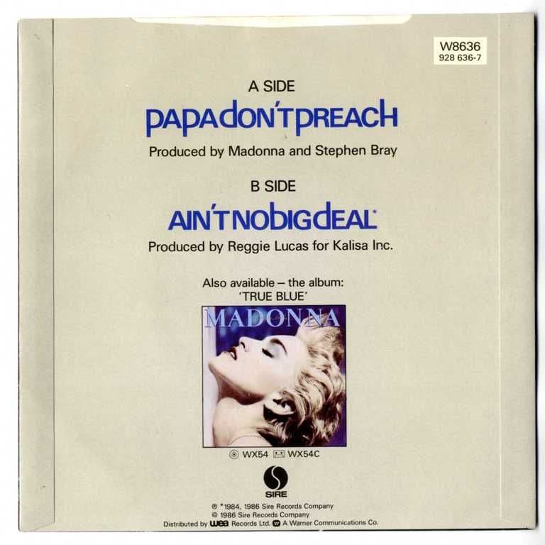 PAPA DON T PREACH - UK 7