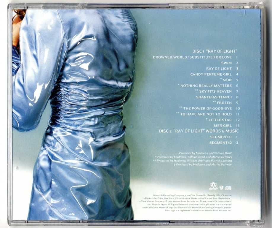 RAY OF LIGHT / WORDS & MUSIC- JAPAN 2X CD ALBUM WPCR-10556/7