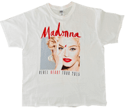 REBEL HEART TOUR - 2015 WHITE EUROPEAN ITINERARY T-SHIRT