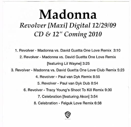 マドンナ MADONNA REVOLVER (Remixes) Madonna - Revolver - remixes maxi-single CD