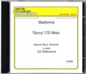 SORRY - USA 3 TRACK IN-HOUSE PROMO REFERENCE CD