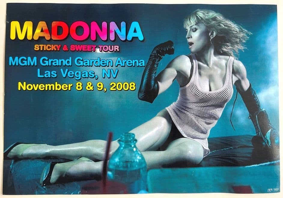 STICKY AND SWEET TOUR - LAS VEGAS NUMBERED LITHOGRAPH POSTER