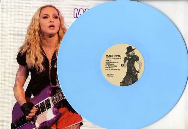2CD！マドンナ/STICKEY & SWEET DEMOS... AND STICKY & SWEET DEMOS - 2x BLUE VINYL TOUR LP POSTER