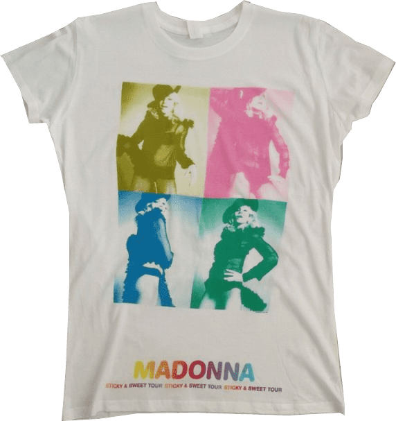 STICKY & SWEET TOUR - OFFICIAL LADIES MONTAGE T-SHIRT