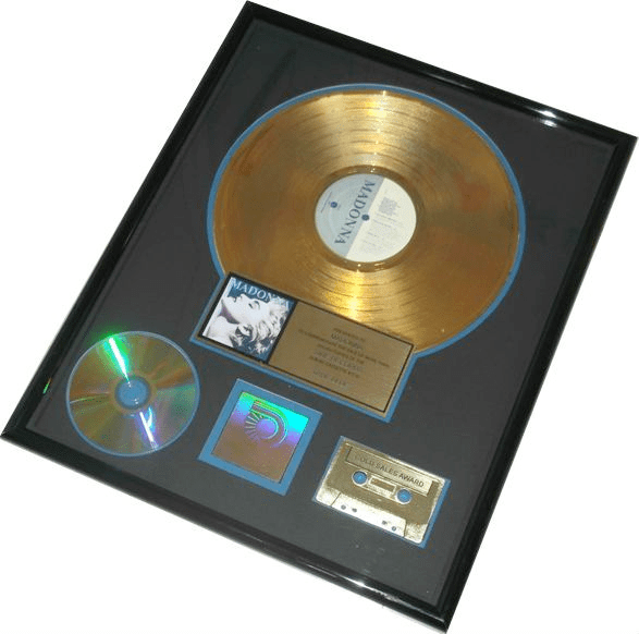 TRUE BLUE - USA RIAA GOLD DISC SALES AWARD to MADONNA
