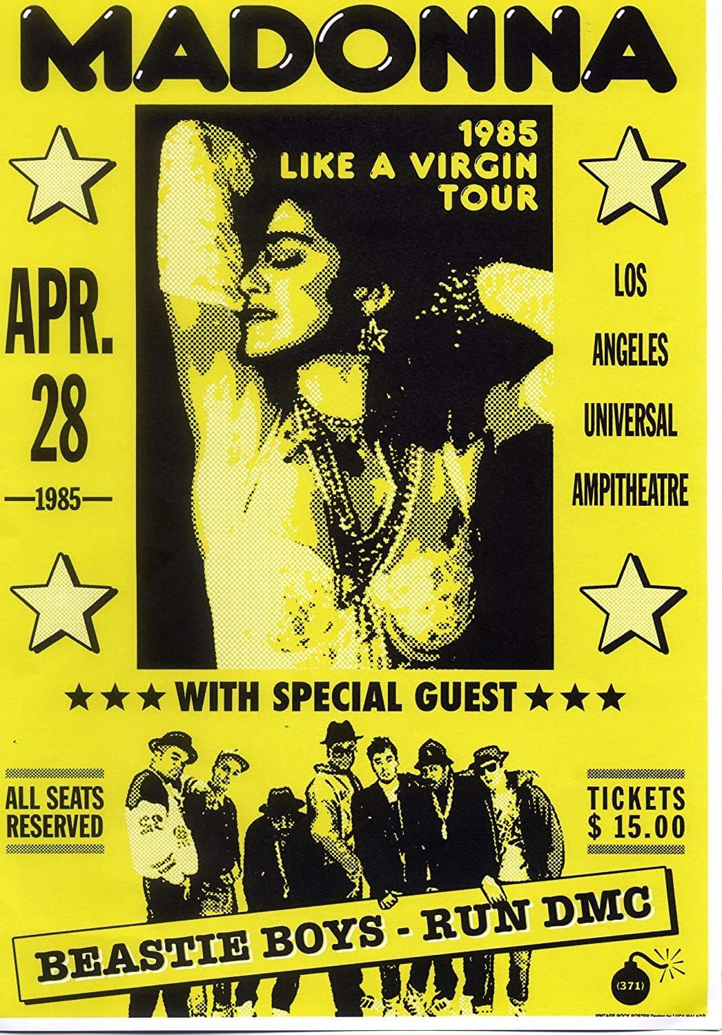 VIRGIN TOUR - USA LOS ANGELES 1985 BANNER 5ft