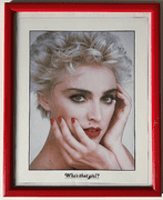WHO'S THAT GIRL - 1980's FRAMED PICTURE
